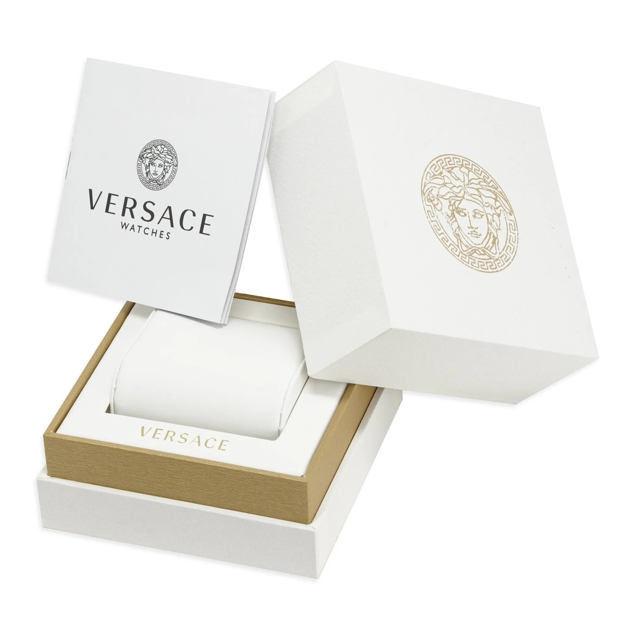 Versace Ladies Watch V-Circle 38mm Blue Gold VE8104522