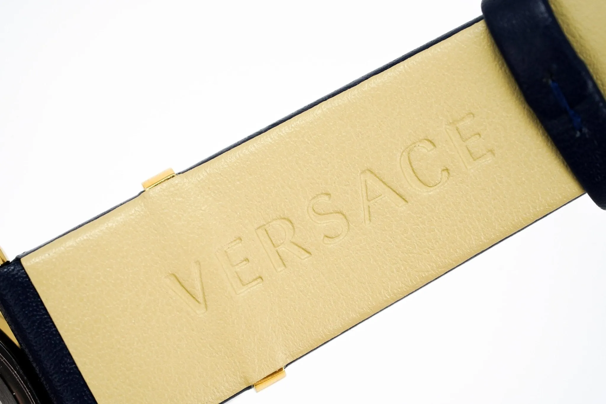 Versace Ladies Watch V-Circle 38mm Blue Gold VE8104522