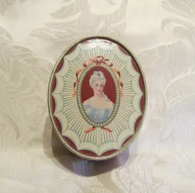 Vintage Richard Hudnut Du Barry Powder Box Face Powder Box Cameo Style Full