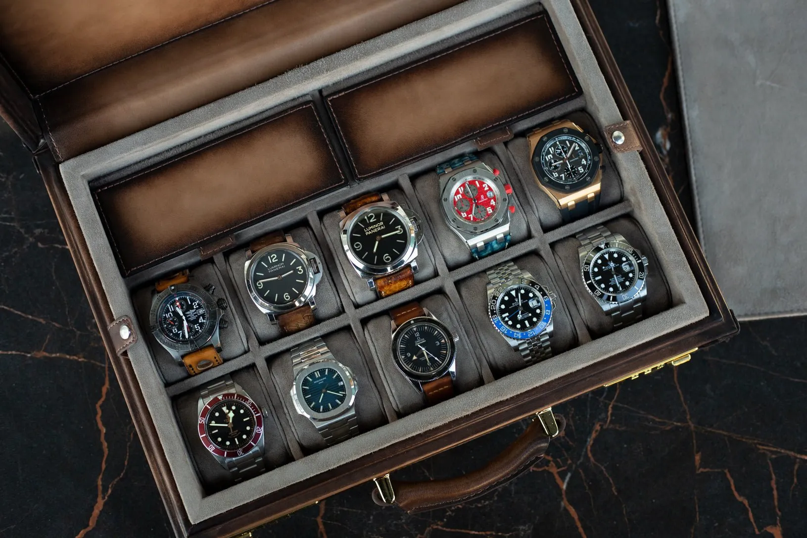 Watch Collector Case - Master Edition Patina Java Brown