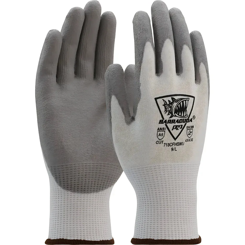 West Chester 713CFHGWU/XS Seamless Knit Polykor Blended Glove with Polyurethane Coated Flat Grip on Palm & Fingers