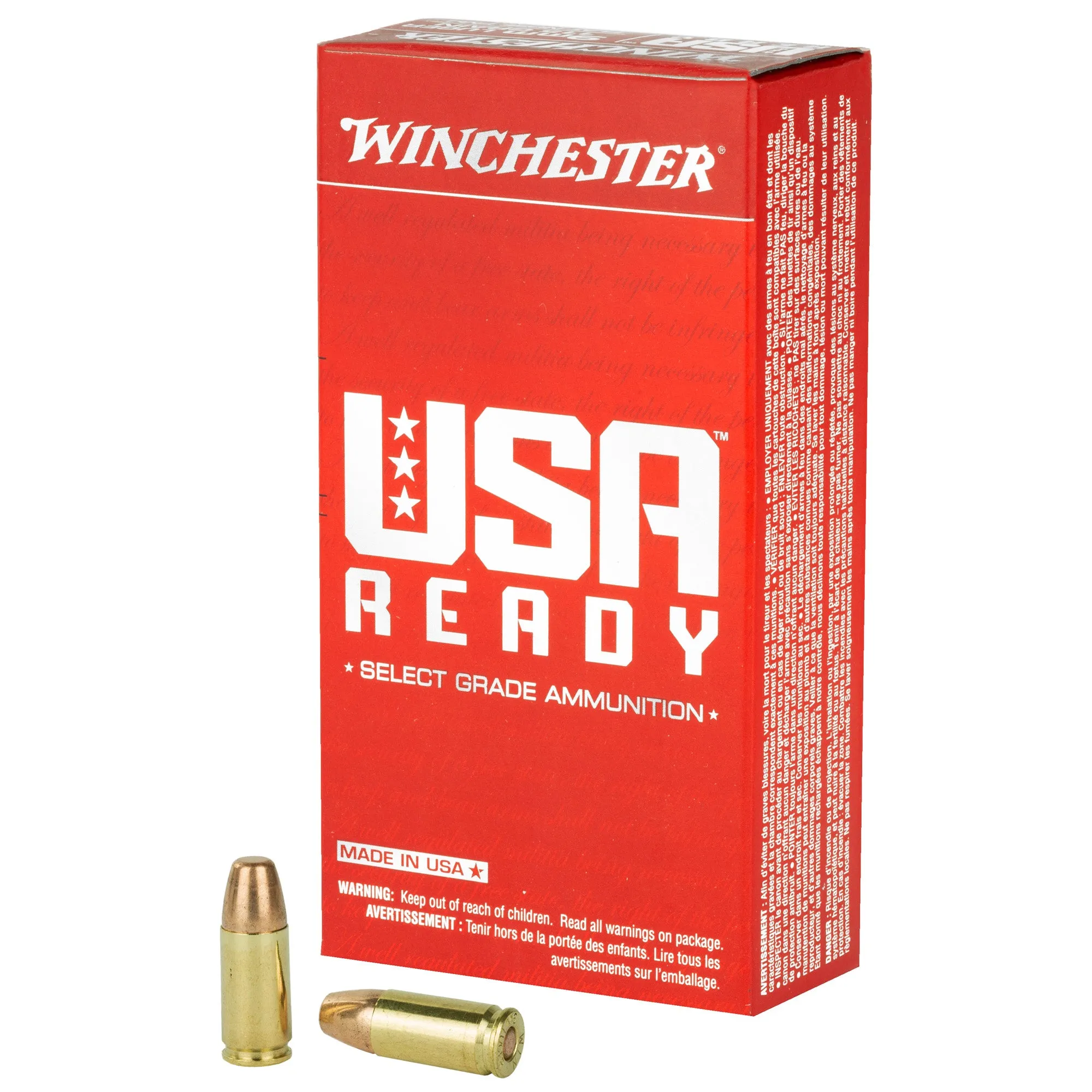 Win Usa Rdy 9mm 115gr Fmj 50-500