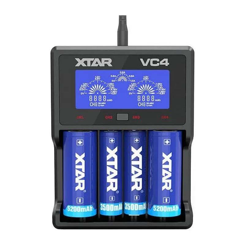 XTAR VC4 - BATTERY CHARGER (including UK plug)