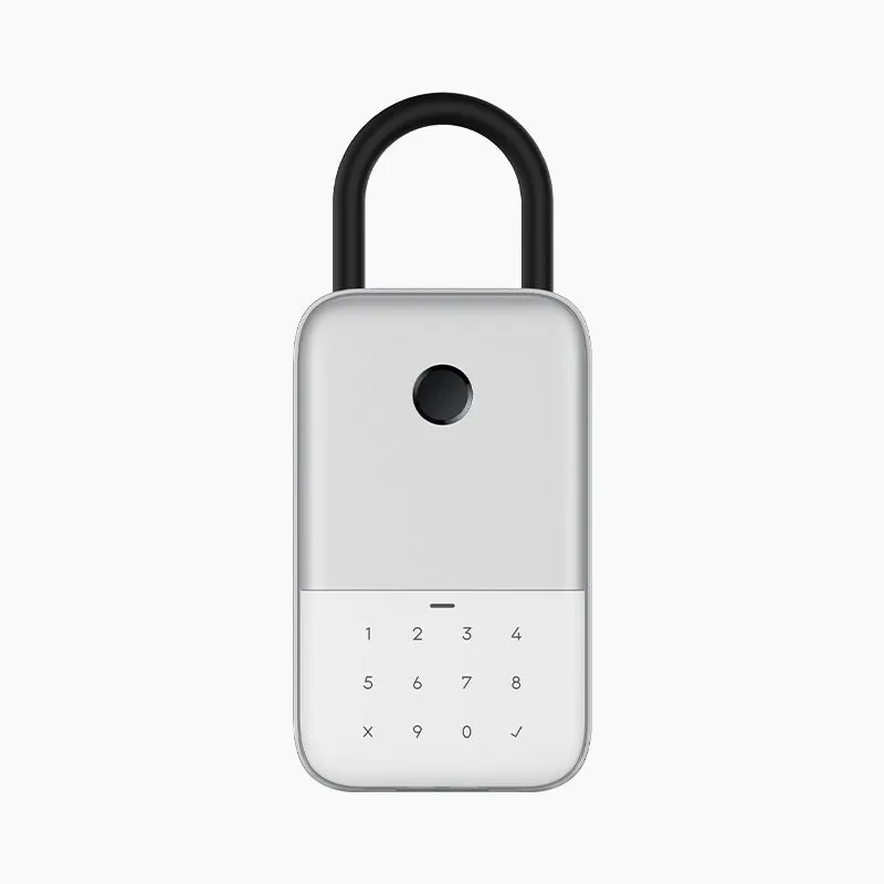 YEEUU K2 Smart Lockbox, App-enabled, with Fingerprint and Passcode. Wall-Mounted&Portable Both Supported with Optional Shackle.