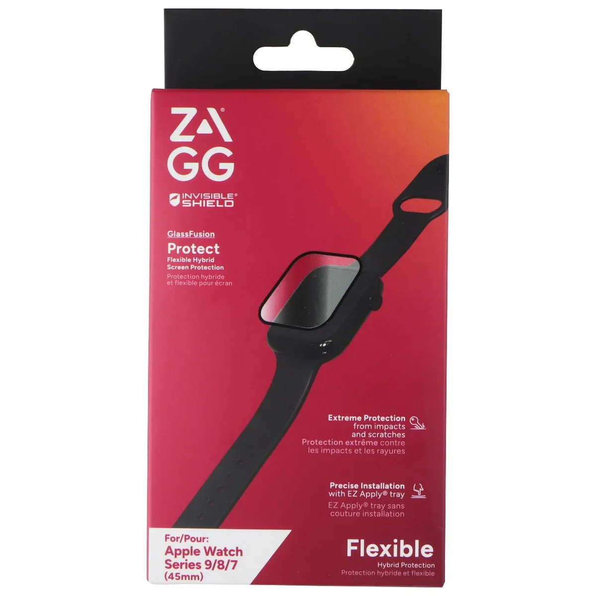 ZAGG Invisible Shield Glass Screen Protector for Apple Watch Series 9/8/7 45mm