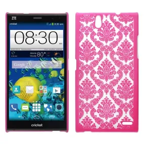 ZTE ZMAX Damask Vintage Case, Ultra Slim Case Cover for ZMAX - Hot Pink